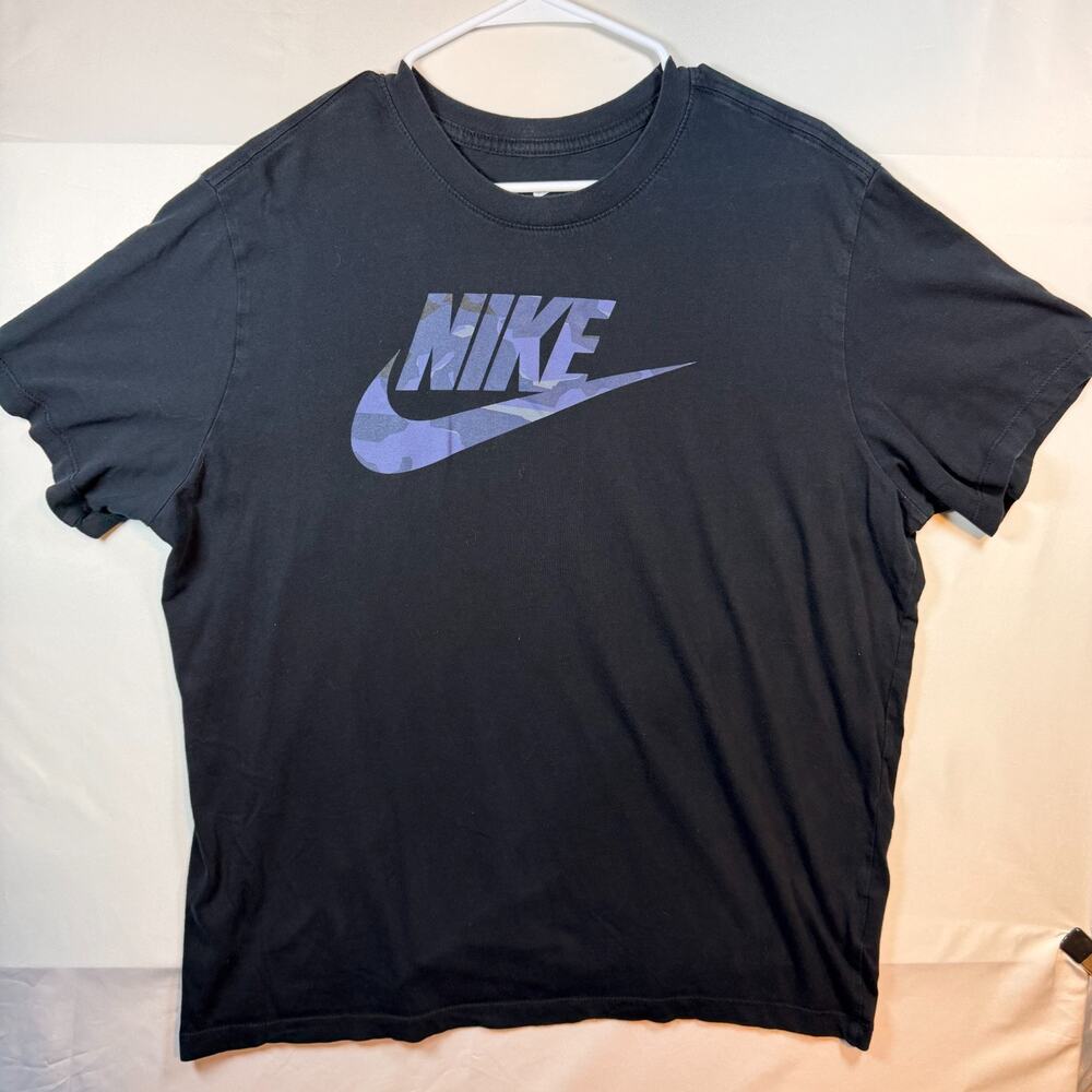 Nike Black Camo Graphic Logo T Shirt Mens Black Size XL